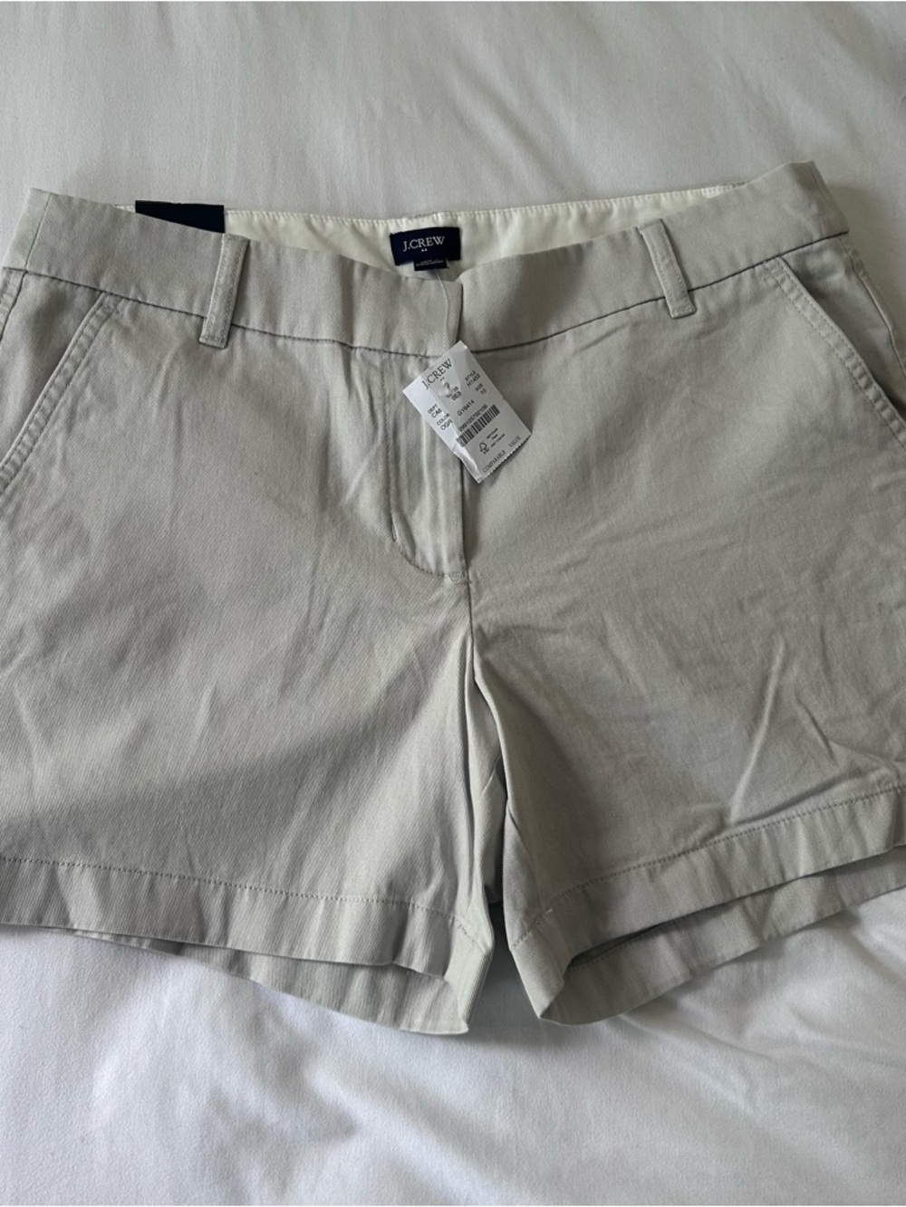 J. Crew Women's 5 inch Light Gray Chino Bermuda Shorts